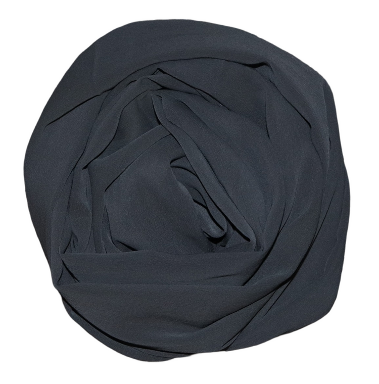 Crepe Chiffon-Charcoal Grey