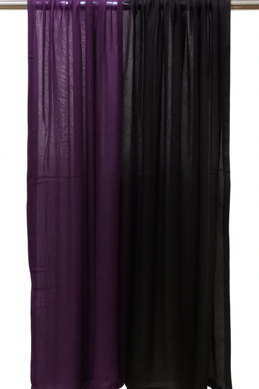 Color Block Modal Hijab- Midnight Plum
