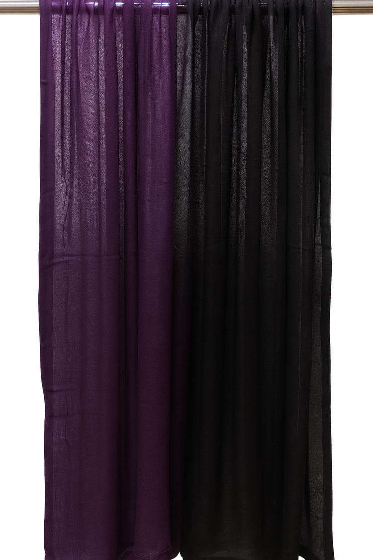 Color Block Modal Hijab- Midnight Plum