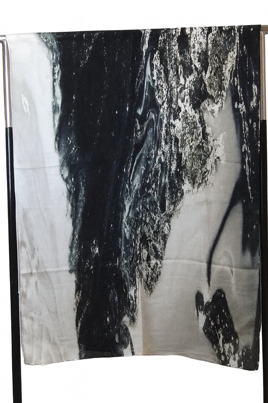 Printed Modal Hijab- Marble Eclipse