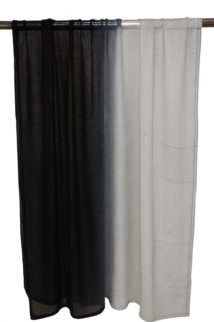 Color Block Modal Hijab- Midnight Pearl