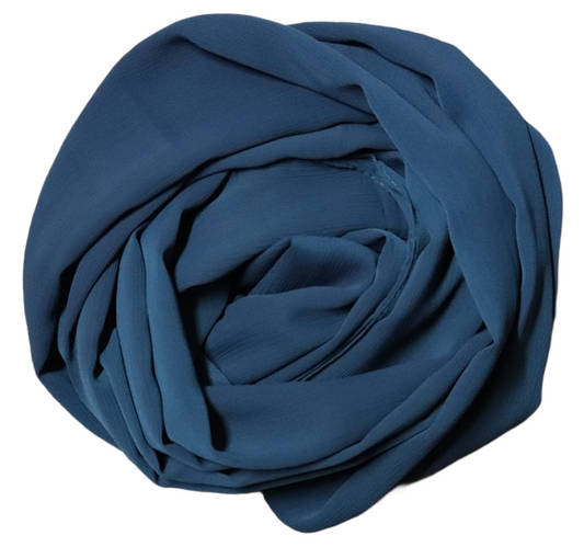 Crepe Chiffon-Teal Blue