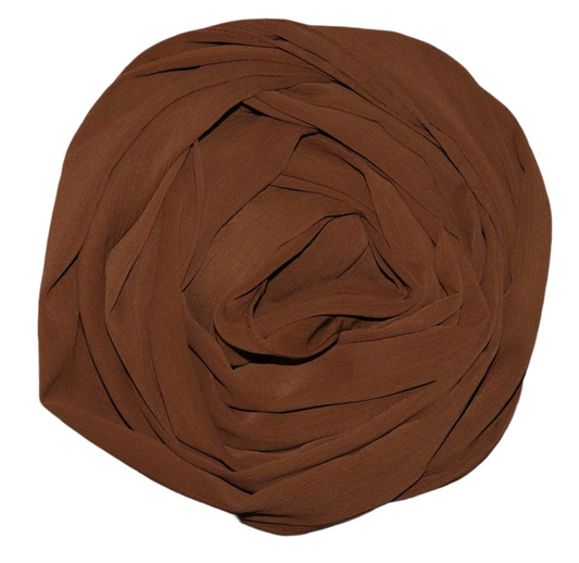 Crepe Chiffon- Brown